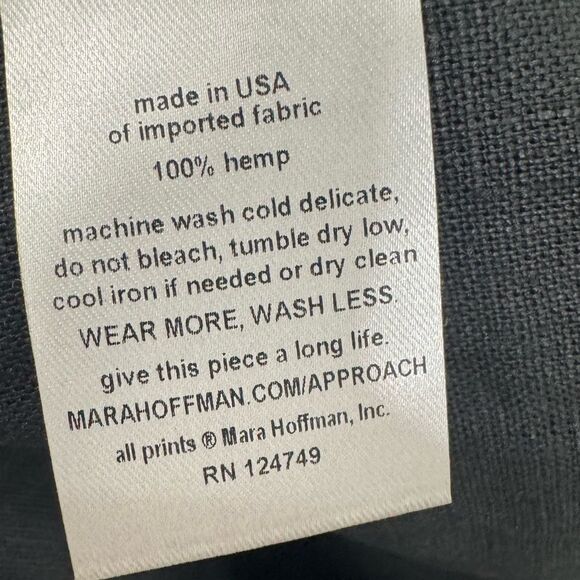 NEW MARA HOFFMAN ROBYN Linen/hemp midi dress in black - Picture 8 of 11